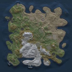 Thumbnail Rust Map: Procedural Map, Size: 3700, Seed: 1613979707, 18 Monuments