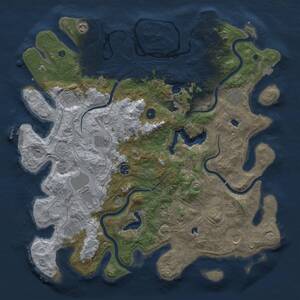 Thumbnail Rust Map: Procedural Map, Size: 4500, Seed: 589531, 16 Monuments