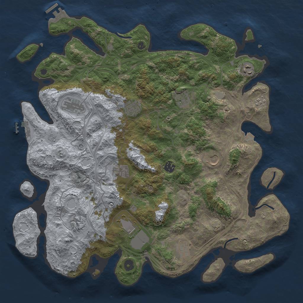 Rust Map: Procedural Map, Size: 4250, Seed: 4567, 19 Monuments