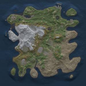 Thumbnail Rust Map: Procedural Map, Size: 3550, Seed: 5259086, 18 Monuments