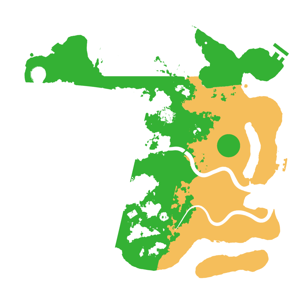 Biome Rust Map: Procedural Map, Size: 3500, Seed: 832865066