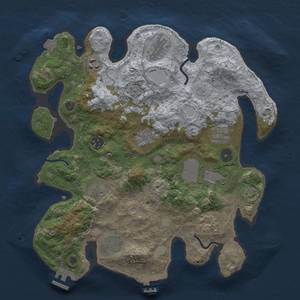 Thumbnail Rust Map: Procedural Map, Size: 3500, Seed: 936533777, 18 Monuments