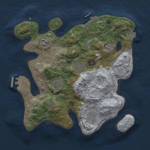 Thumbnail Rust Map: Procedural Map, Size: 3000, Seed: 1344615889, 13 Monuments