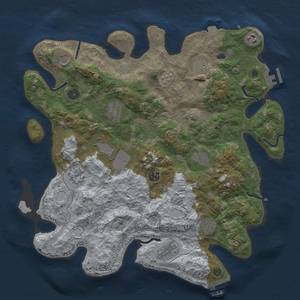 Thumbnail Rust Map: Procedural Map, Size: 4000, Seed: 1614839134, 19 Monuments