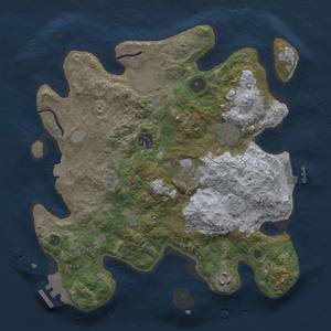 Thumbnail Rust Map: Procedural Map, Size: 3250, Seed: 456, 14 Monuments