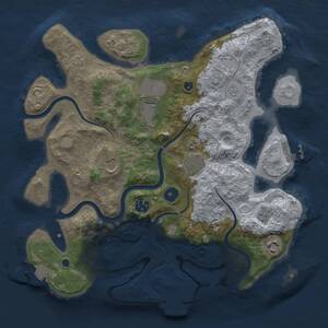 Thumbnail Rust Map: Procedural Map, Size: 3500, Seed: 1704936858, 12 Monuments