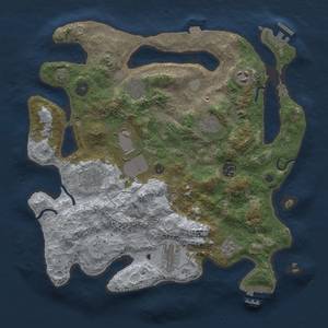 Thumbnail Rust Map: Procedural Map, Size: 3500, Seed: 663020282, 16 Monuments