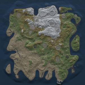 Thumbnail Rust Map: Procedural Map, Size: 4300, Seed: 849907843, 19 Monuments