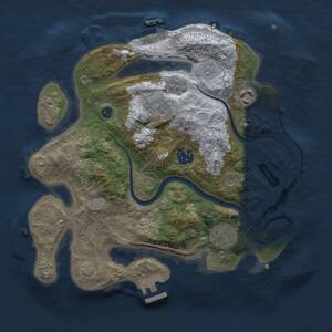 Thumbnail Rust Map: Procedural Map, Size: 3000, Seed: 534623478, 11 Monuments