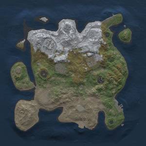 Thumbnail Rust Map: Procedural Map, Size: 3000, Seed: 1761114635, 14 Monuments