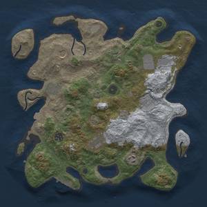 Thumbnail Rust Map: Procedural Map, Size: 3500, Seed: 1901233330, 16 Monuments