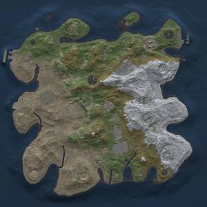 Thumbnail Rust Map: Procedural Map, Size: 3500, Seed: 1627925326, 17 Monuments