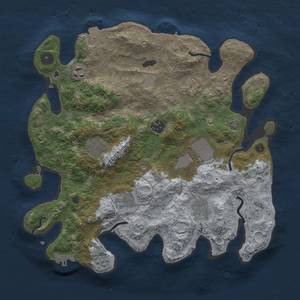 Thumbnail Rust Map: Procedural Map, Size: 3500, Seed: 306770456, 16 Monuments