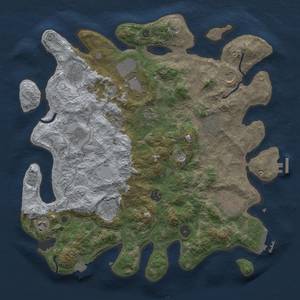 Thumbnail Rust Map: Procedural Map, Size: 4000, Seed: 1193965208, 19 Monuments