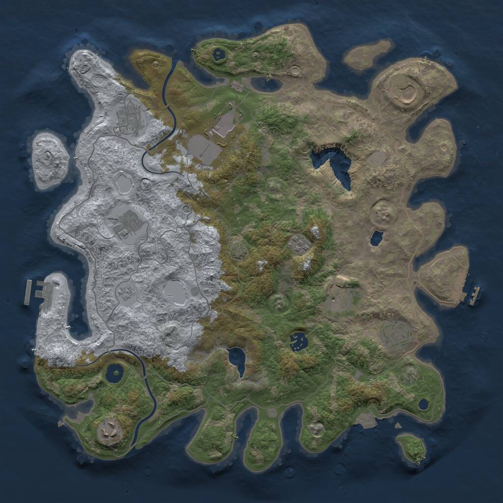 Rust Map: Procedural Map, Size: 4000, Seed: 1193965208, 15 Monuments