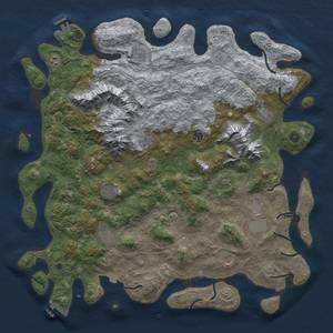 Thumbnail Rust Map: Procedural Map, Size: 5000, Seed: 836173710, 19 Monuments