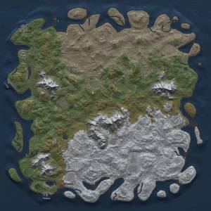 Thumbnail Rust Map: Procedural Map, Size: 6000, Seed: 1956830818, 19 Monuments