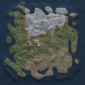 Thumbnail Rust Map: Procedural Map, Size: 4000, Seed: 1617090261, 18 Monuments