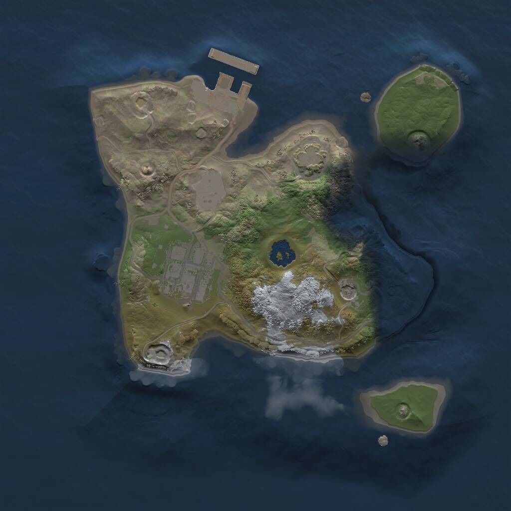 Rust Map: Procedural Map, Size: 2000, Seed: 3657228, 5 Monuments