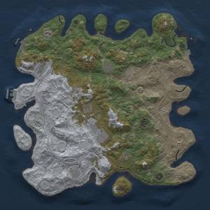 Thumbnail Rust Map: Procedural Map, Size: 4500, Seed: 659643027, 19 Monuments