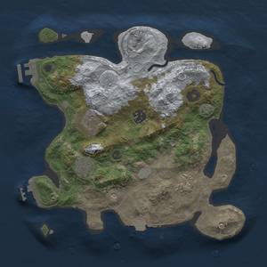 Thumbnail Rust Map: Procedural Map, Size: 3000, Seed: 1151494771, 12 Monuments