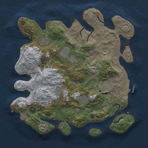 Thumbnail Rust Map: Procedural Map, Size: 3500, Seed: 97844921, 16 Monuments