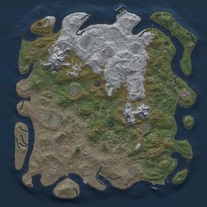 Thumbnail Rust Map: Procedural Map, Size: 5000, Seed: 1834317776, 19 Monuments