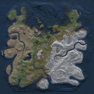 Thumbnail Rust Map: Procedural Map, Size: 4250, Seed: 433704740, 17 Monuments