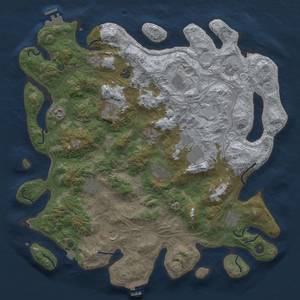 Thumbnail Rust Map: Procedural Map, Size: 4500, Seed: 1234534046, 19 Monuments