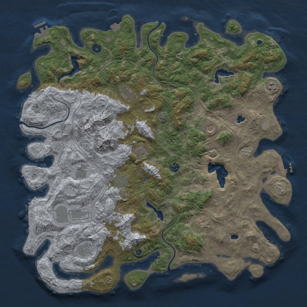 Rust Map: Procedural Map, Size: 5000, Seed: 18792148, 17 Monuments