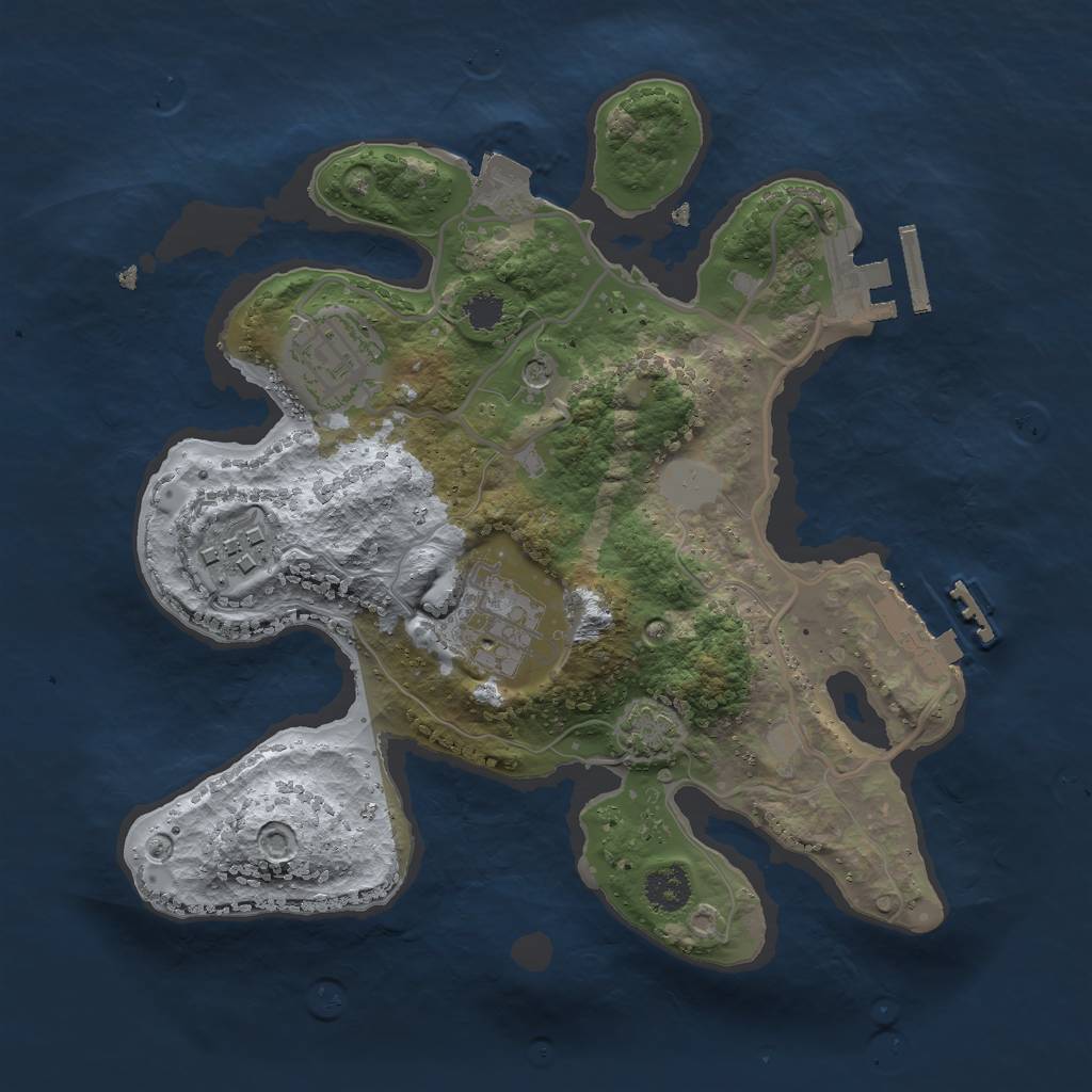 Rust Map: Procedural Map, Size: 2500, Seed: 2018005988, 10 Monuments