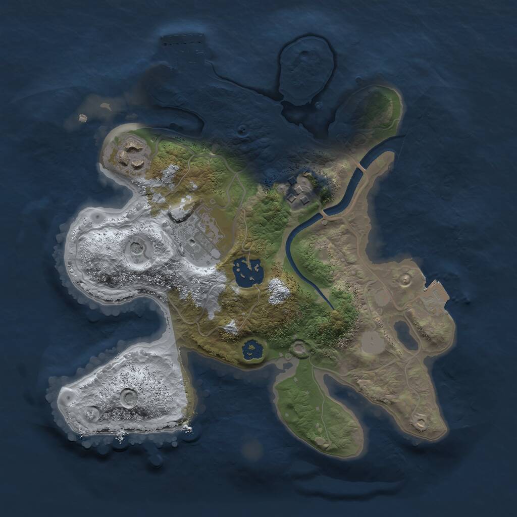 Rust Map: Procedural Map, Size: 2500, Seed: 2018005988, 7 Monuments