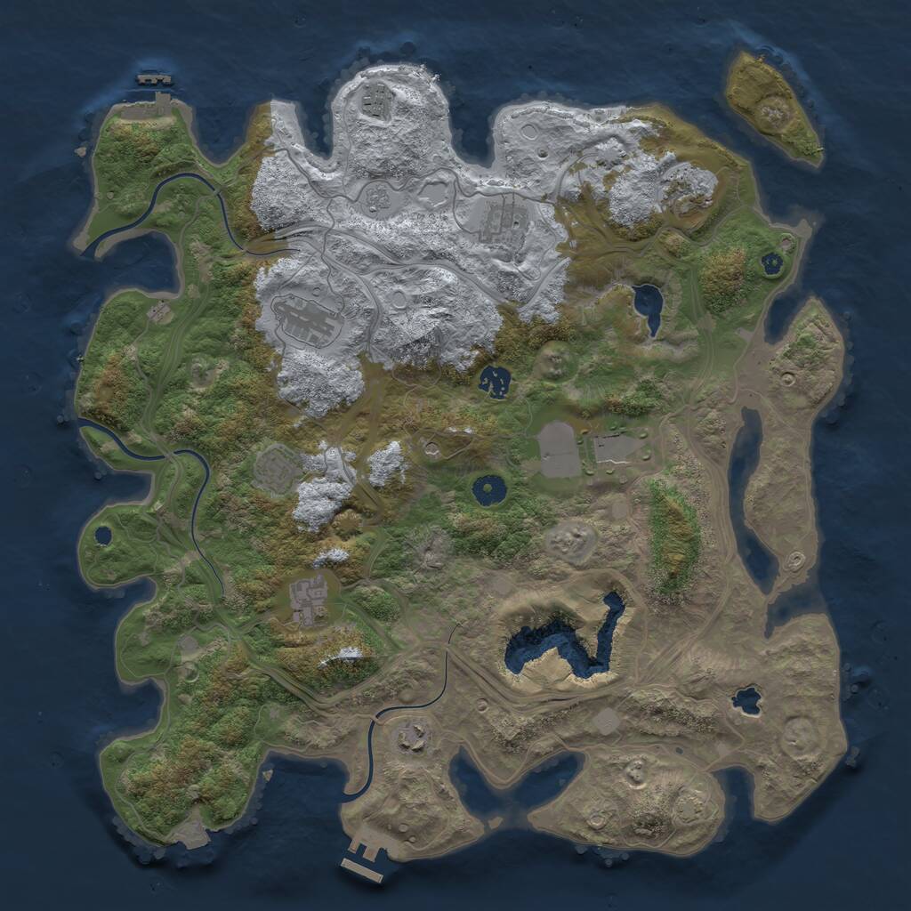 Rust Map: Procedural Map, Size: 4250, Seed: 2125368987, 15 Monuments