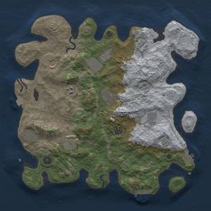 Thumbnail Rust Map: Procedural Map, Size: 3750, Seed: 557206411, 18 Monuments