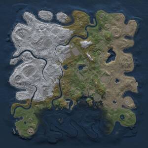 Thumbnail Rust Map: Procedural Map, Size: 4500, Seed: 922134, 17 Monuments