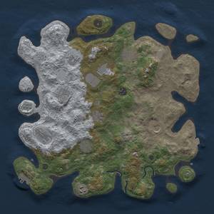 Thumbnail Rust Map: Procedural Map, Size: 3850, Seed: 730225607, 18 Monuments