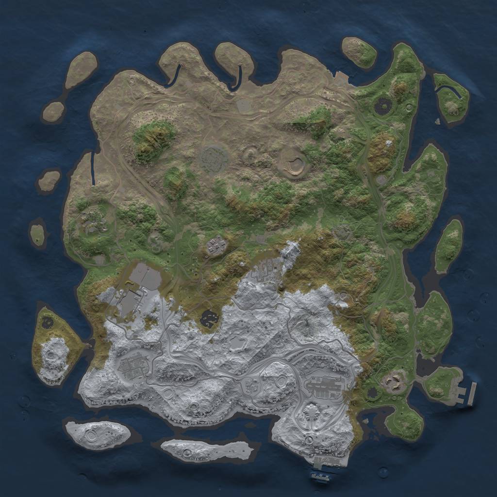 Rust Map: Procedural Map, Size: 4250, Seed: 65121, 18 Monuments