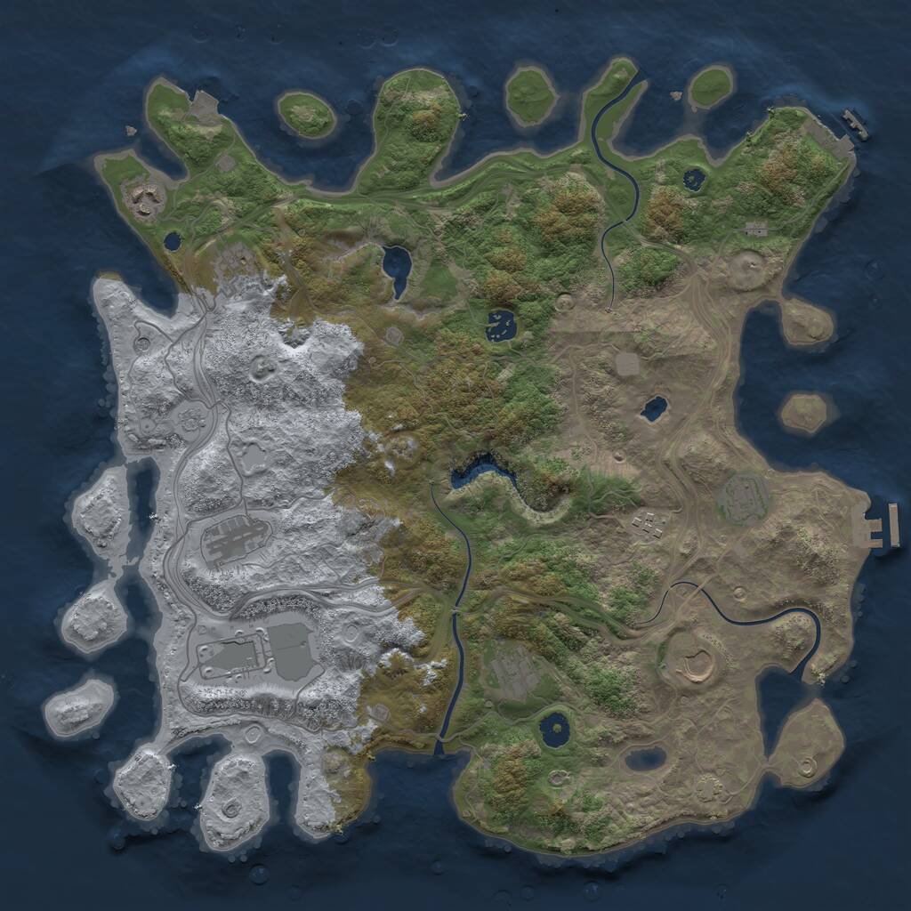 Rust Map: Procedural Map, Size: 4250, Seed: 83402, 15 Monuments