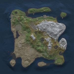 Thumbnail Rust Map: Procedural Map, Size: 3000, Seed: 2140688992, 13 Monuments