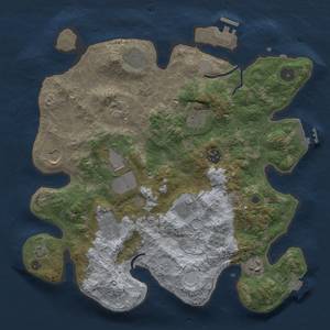 Thumbnail Rust Map: Procedural Map, Size: 3500, Seed: 1582799261, 18 Monuments