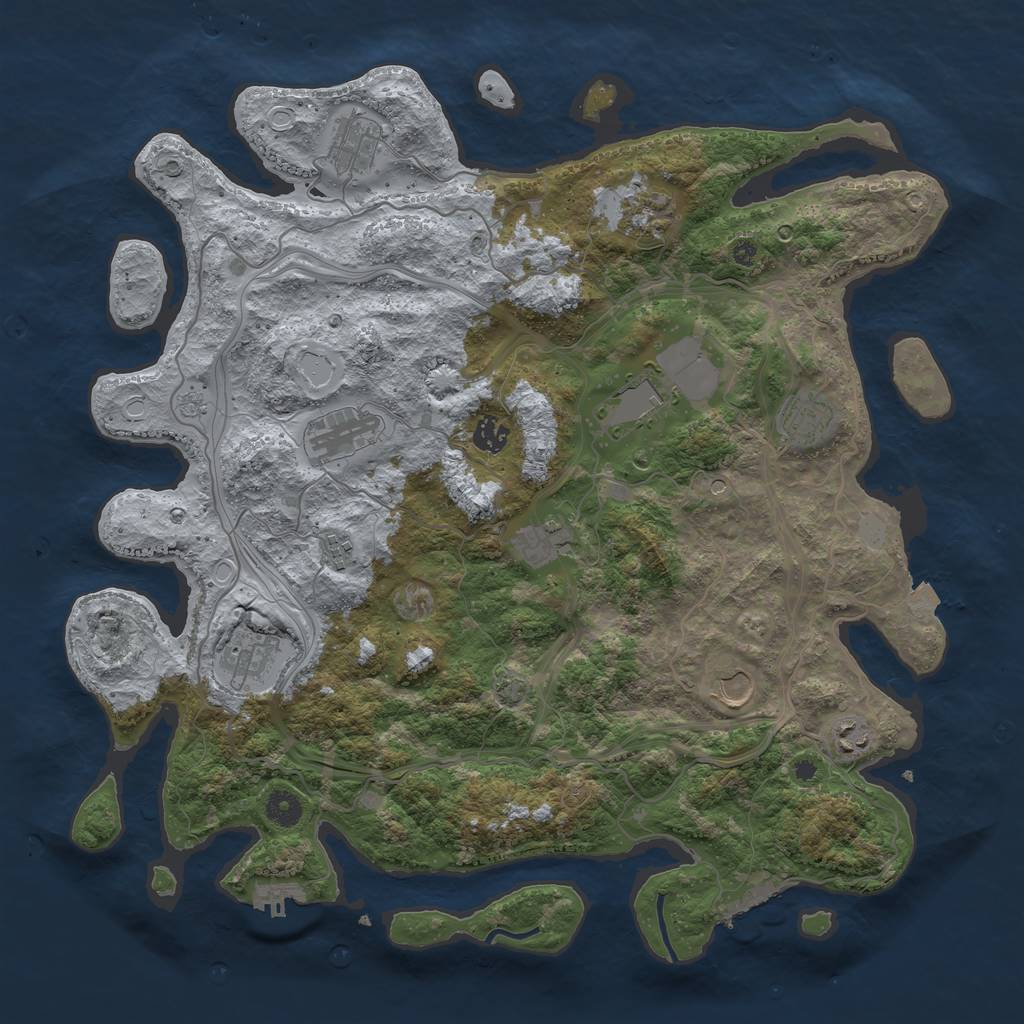 Rust Map: Procedural Map, Size: 4250, Seed: 42082, 19 Monuments