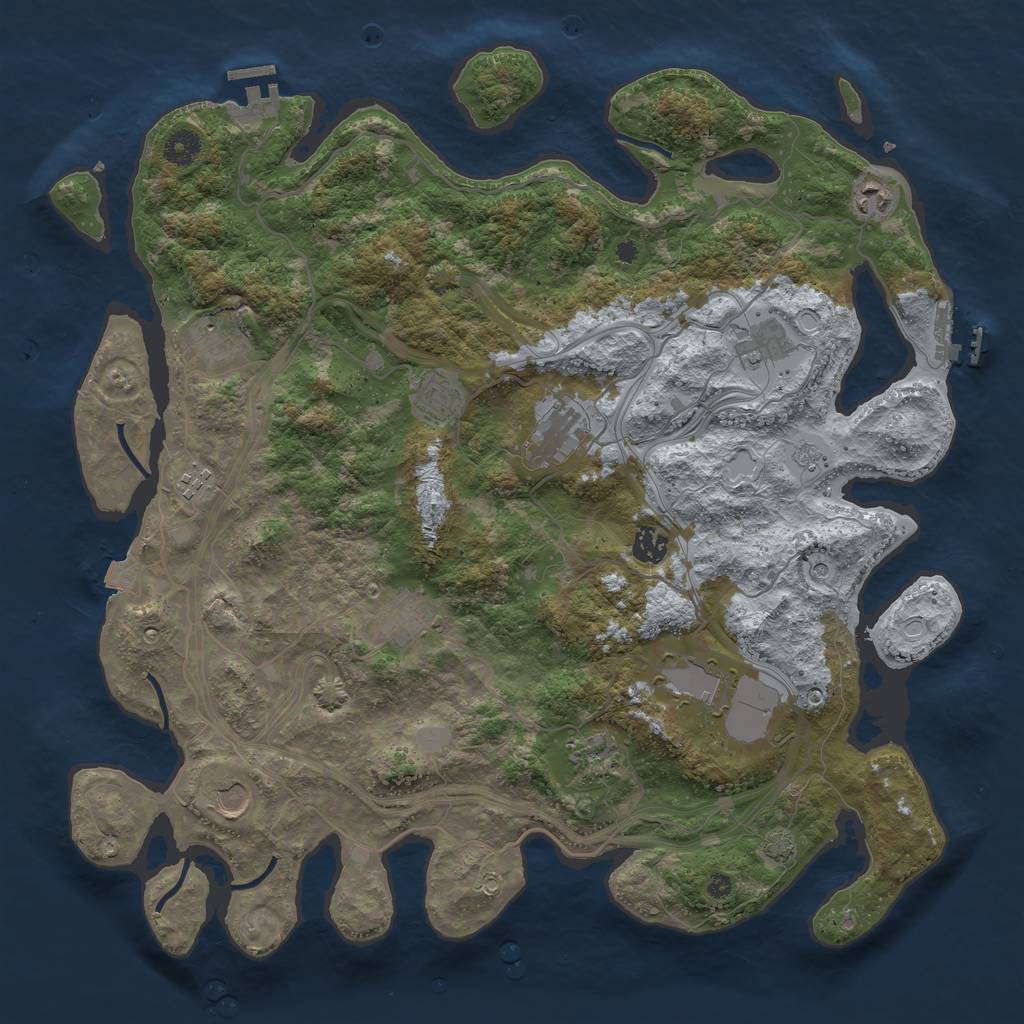 Rust Map: Procedural Map, Size: 4250, Seed: 20956440, 19 Monuments