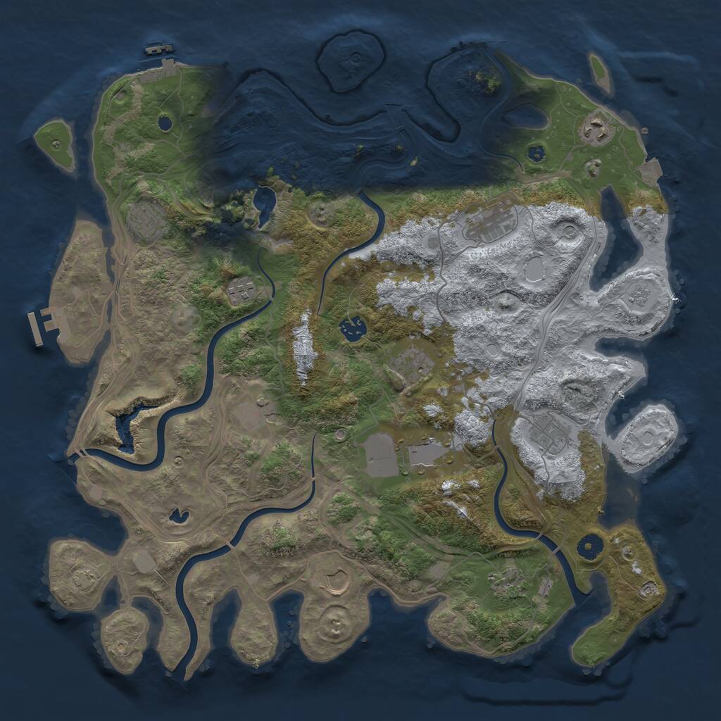 Rust Map: Procedural Map, Size: 4250, Seed: 20956440, 17 Monuments
