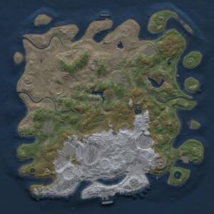 Thumbnail Rust Map: Procedural Map, Size: 4250, Seed: 513783, 16 Monuments