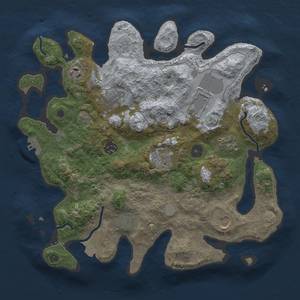 Thumbnail Rust Map: Procedural Map, Size: 3500, Seed: 1592205719, 15 Monuments