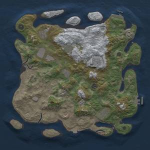 Thumbnail Rust Map: Procedural Map, Size: 4000, Seed: 76511999, 19 Monuments