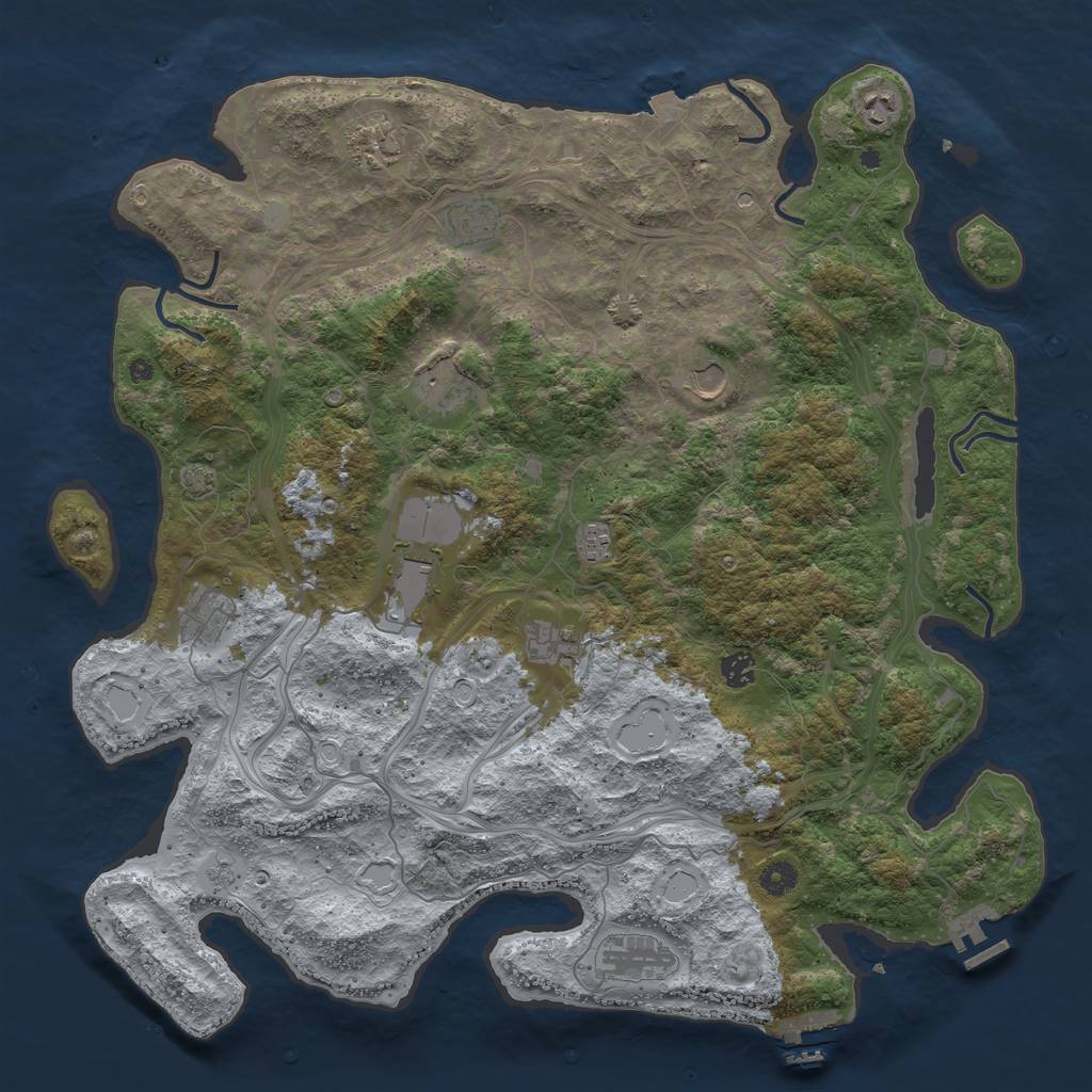 Rust Map: Procedural Map, Size: 4530, Seed: 2147483647, 19 Monuments