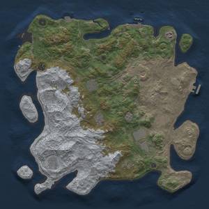 Thumbnail Rust Map: Procedural Map, Size: 4250, Seed: 1697916710, 19 Monuments