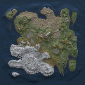 Thumbnail Rust Map: Procedural Map, Size: 3500, Seed: 545375947, 14 Monuments