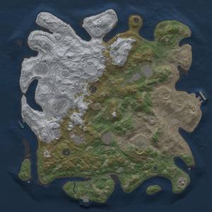 Thumbnail Rust Map: Procedural Map, Size: 4300, Seed: 1723972608, 19 Monuments